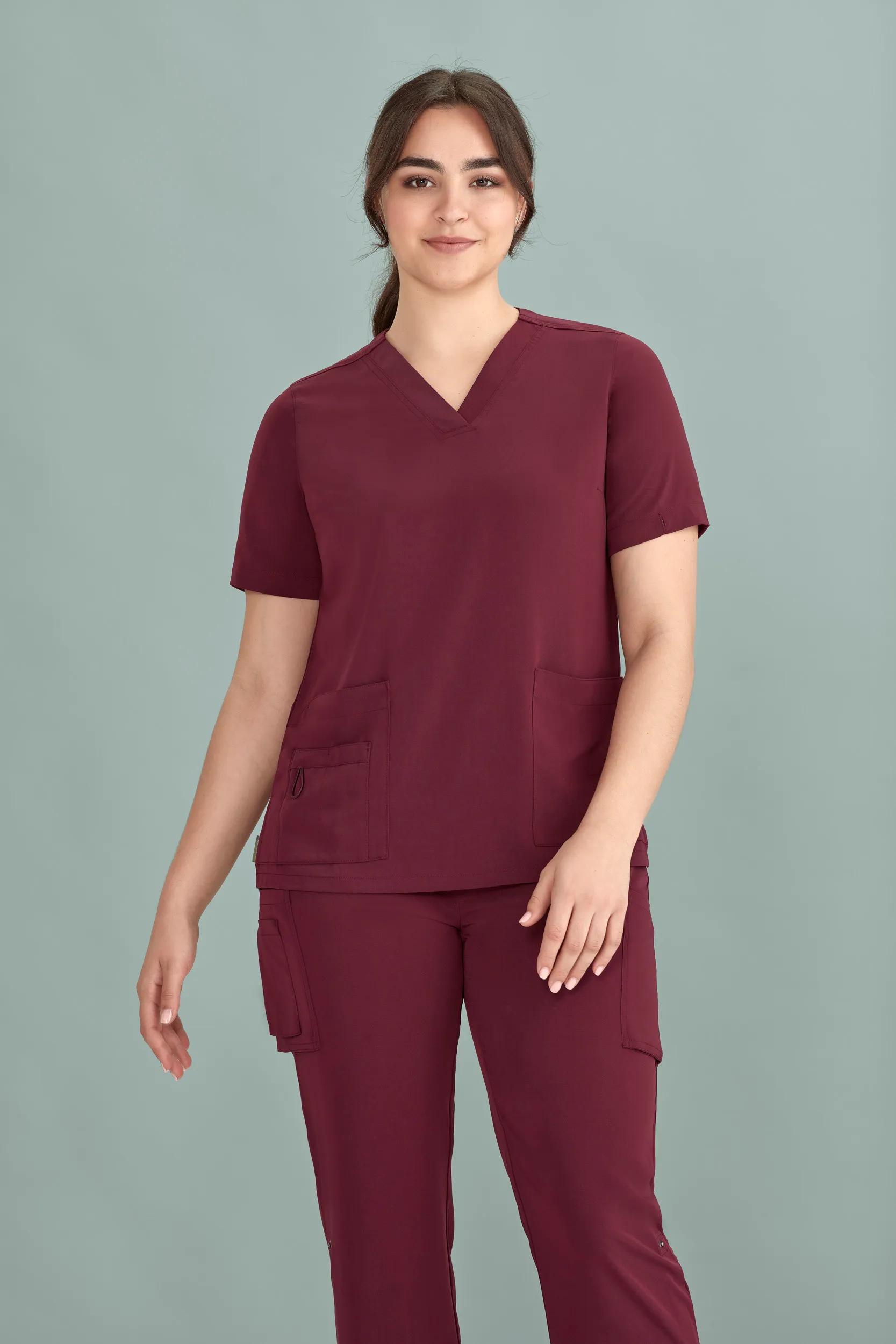 Womens Easy Fit V-Neck Scrub Top