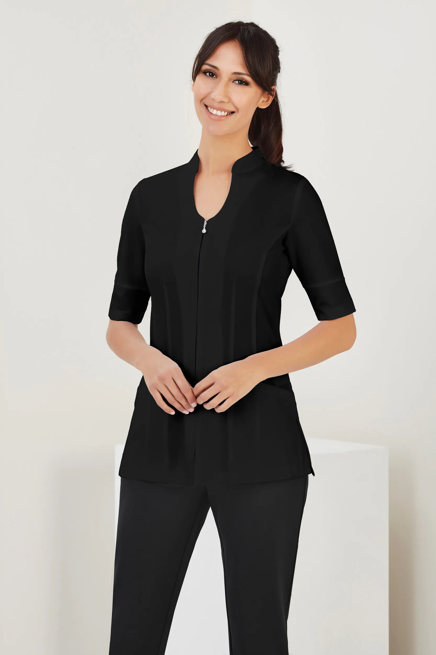 Ladies Bliss Zip-Front Luxury Beauty Tunics