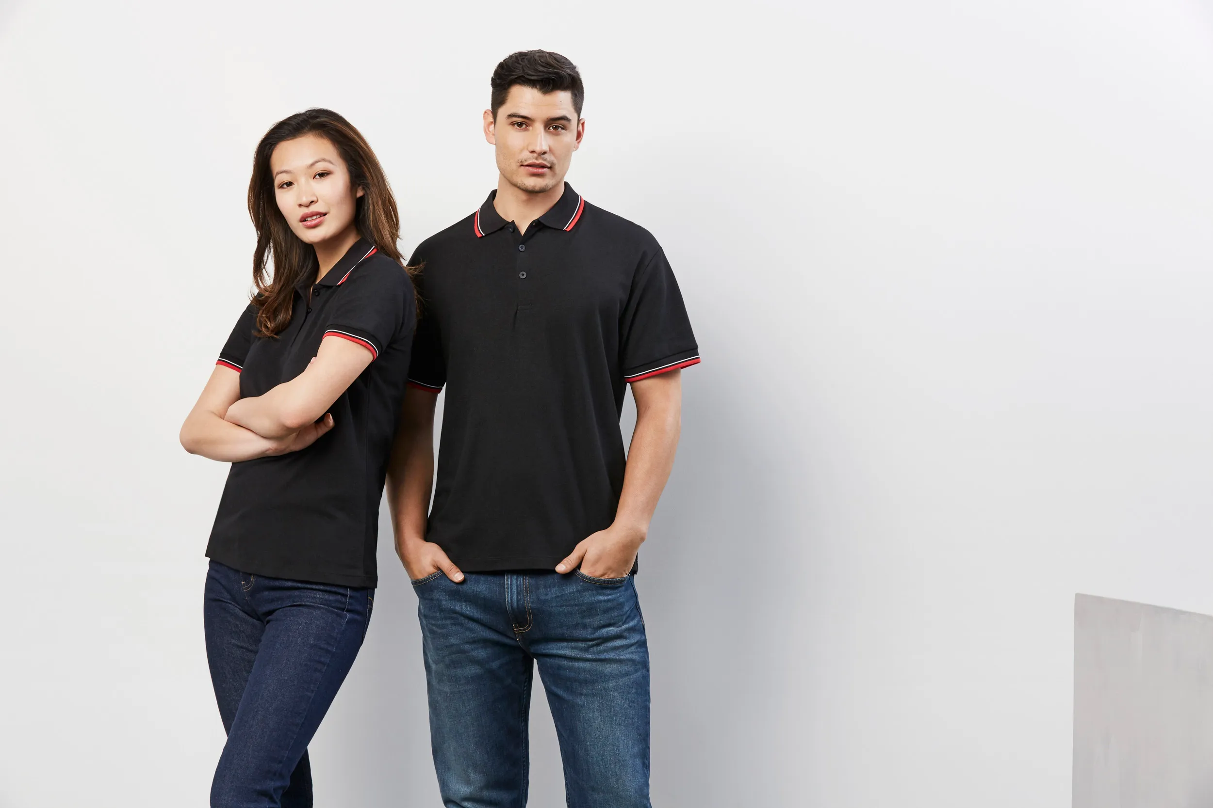 Ladies Cambridge Cotton-Backed Twin Stripe Polo