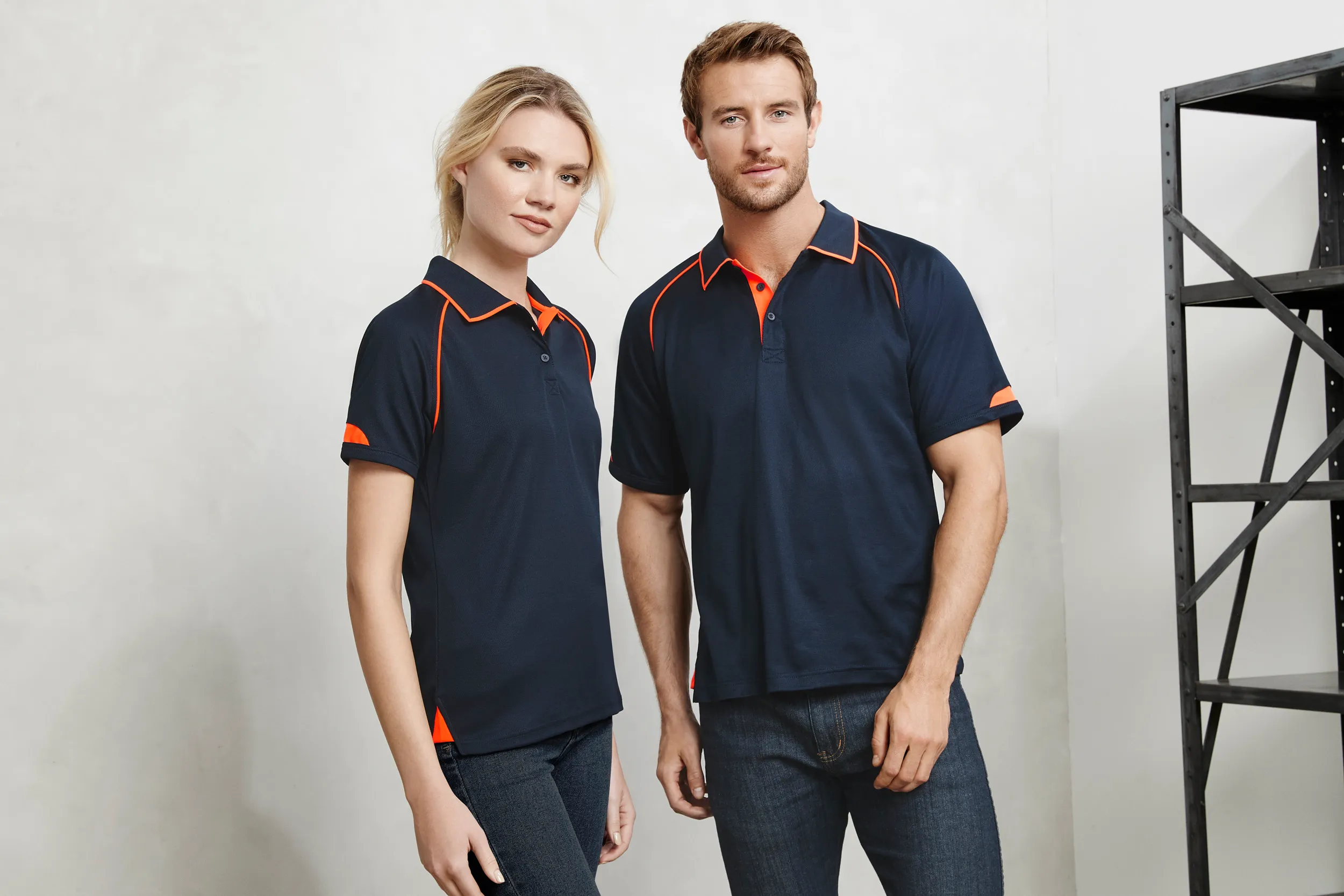Mens Fusion Cotton-Backed Fluoro Tipping Polo