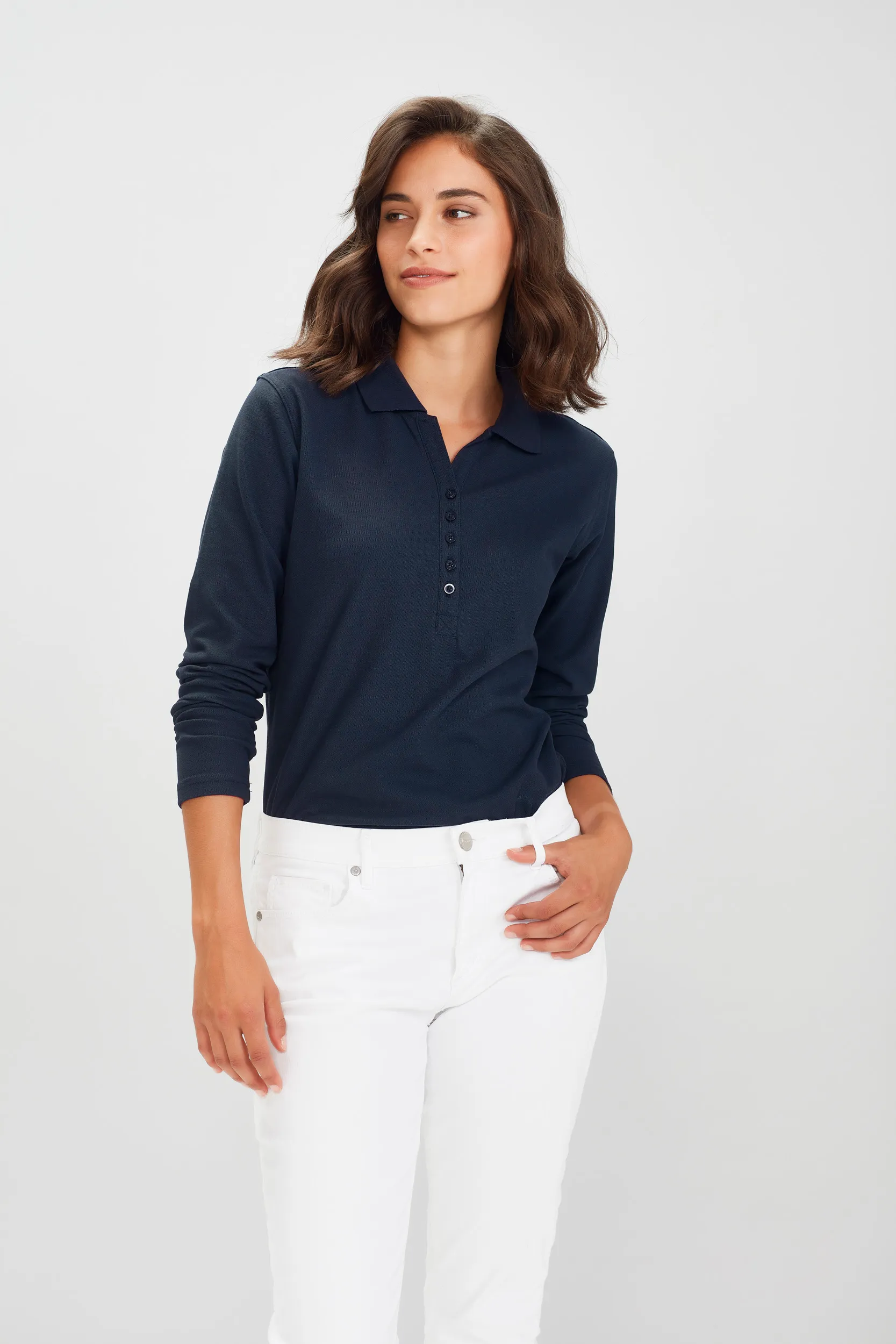 Ladies Crew Long Sleeves Polo