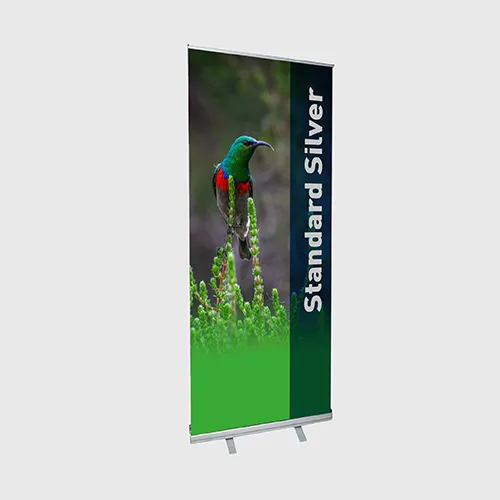 Standard Pull-up Banner - Black & Silver