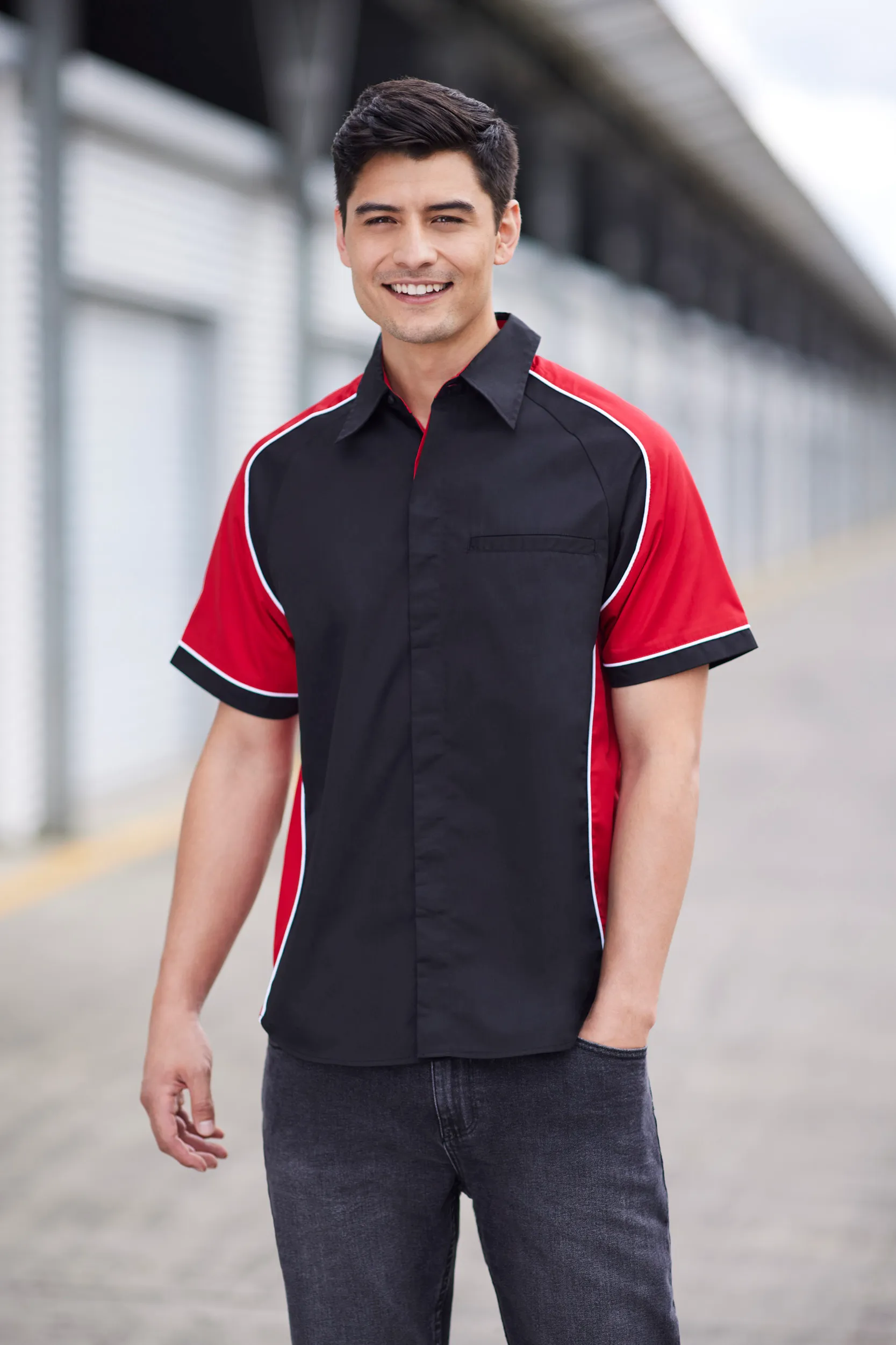 Mens Nitro Contrast Panel Shirt