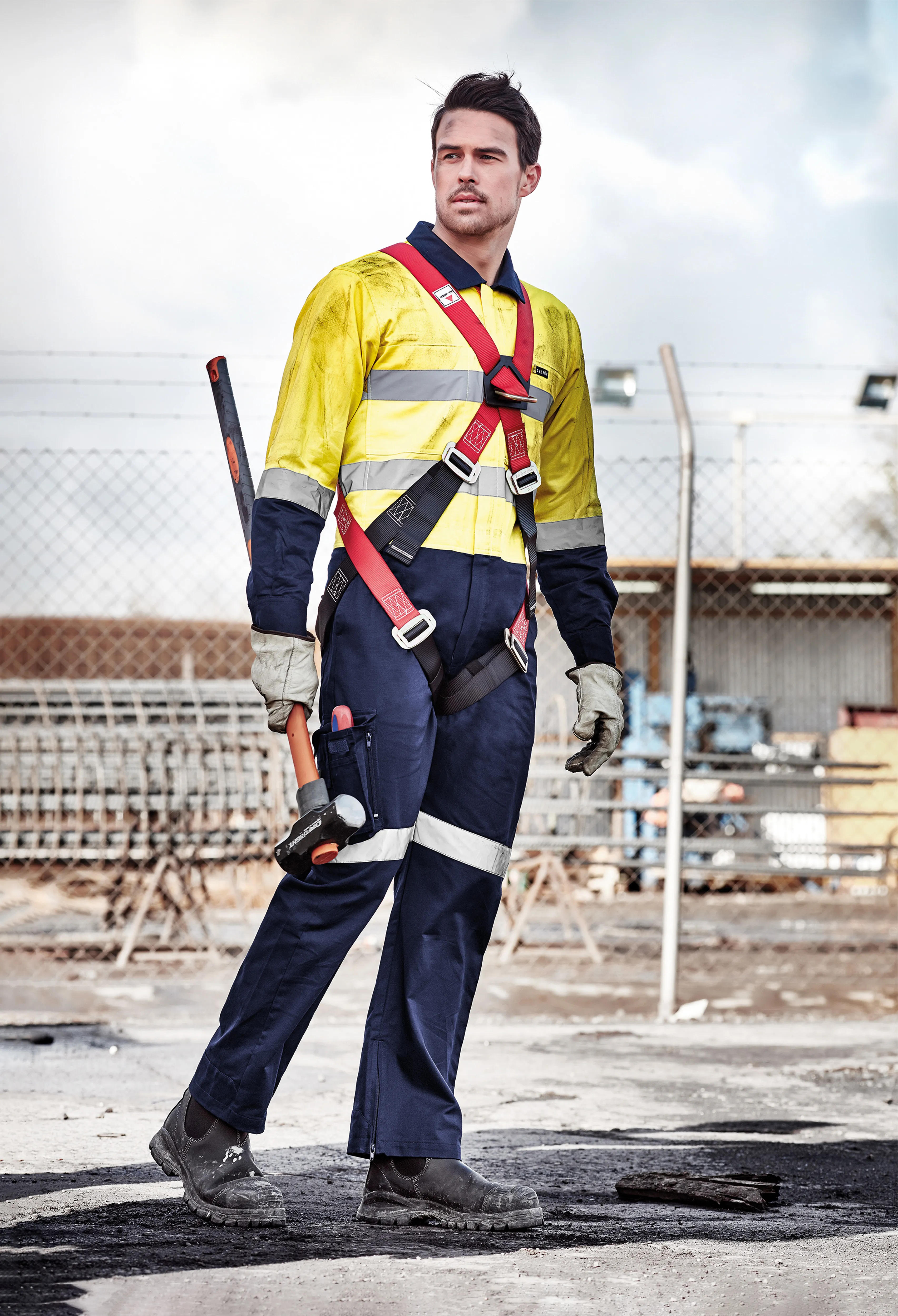 ZC804-Rugged Cooling Mens Taped 100% Cotton Overalls