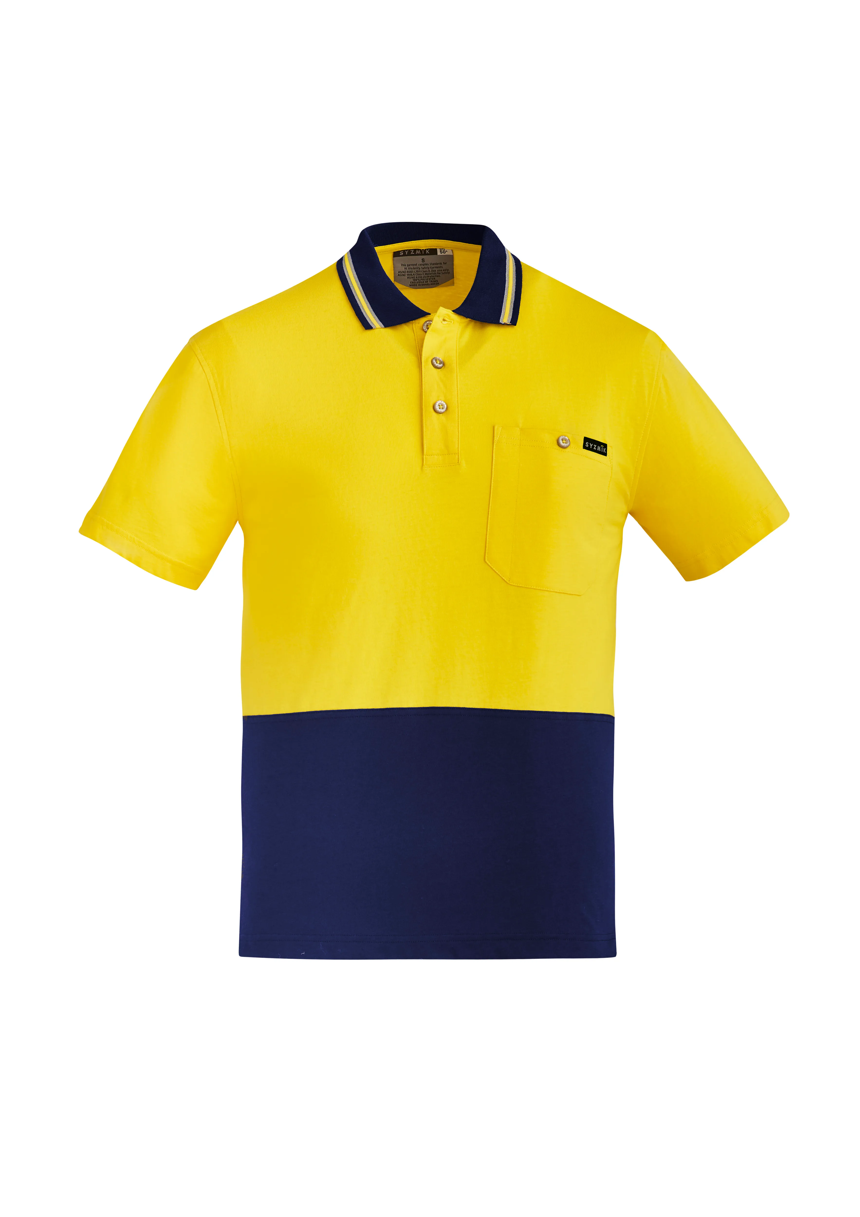 ZH435-Men's Hi Vis Cotton Short Sleeve Polo