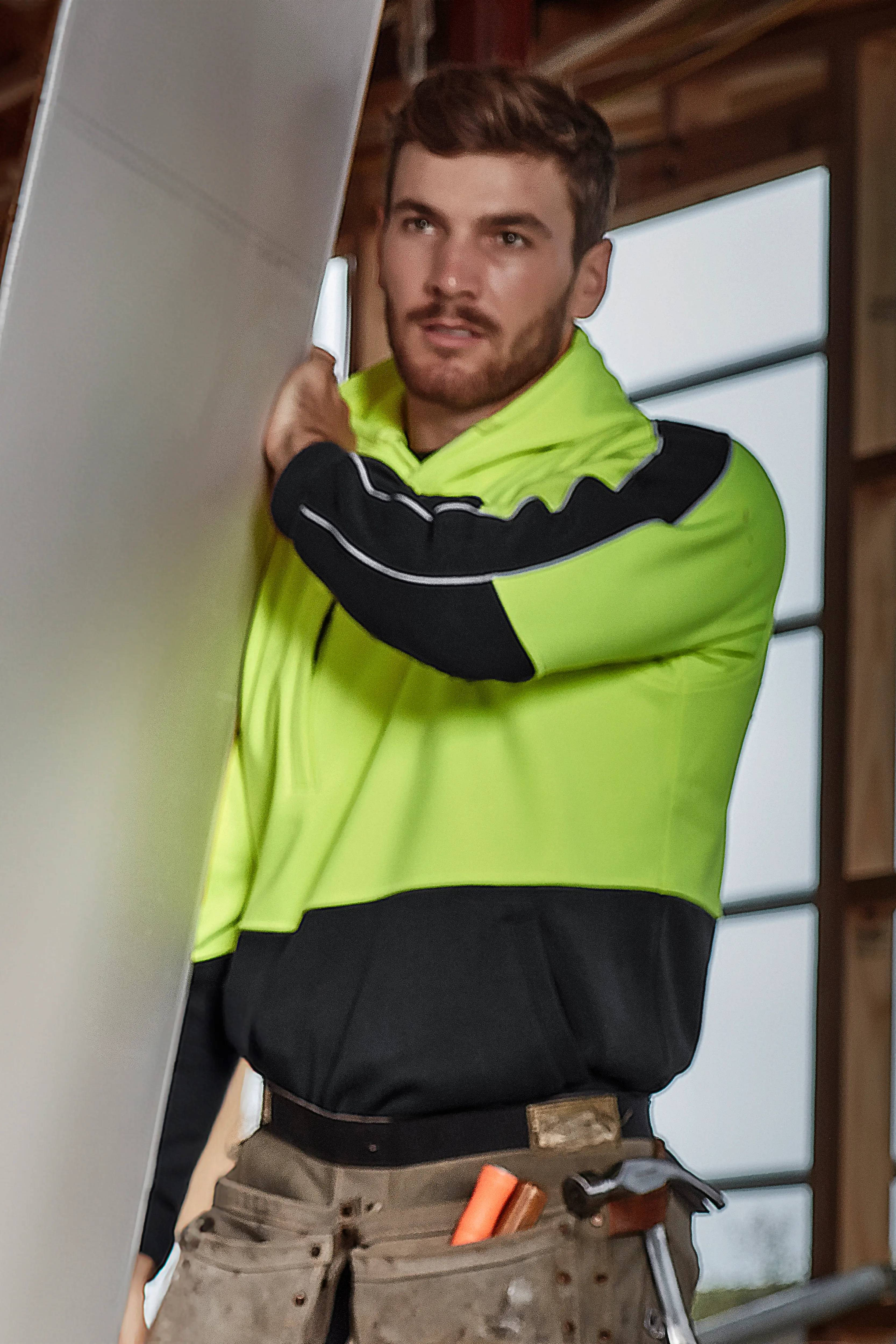 ZT484-SYZMIK Unisex Hi Vis Pullover Hoodie