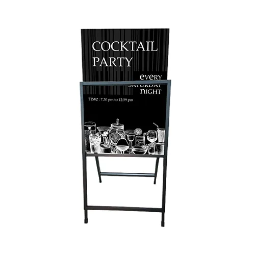 Metal A-frame Footpath Sign - Black 10