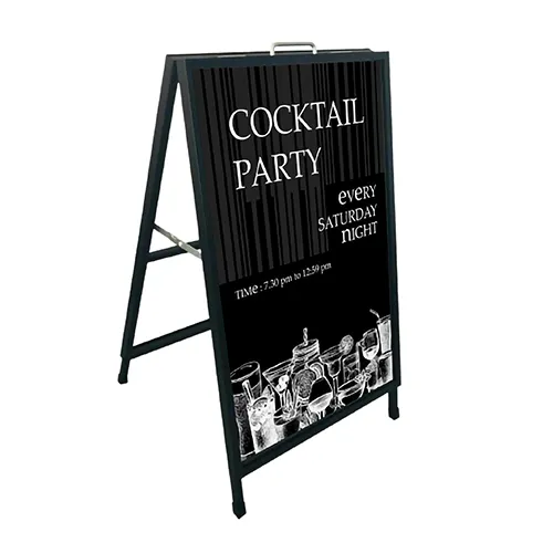 Metal A-frame Footpath Sign - Black 9