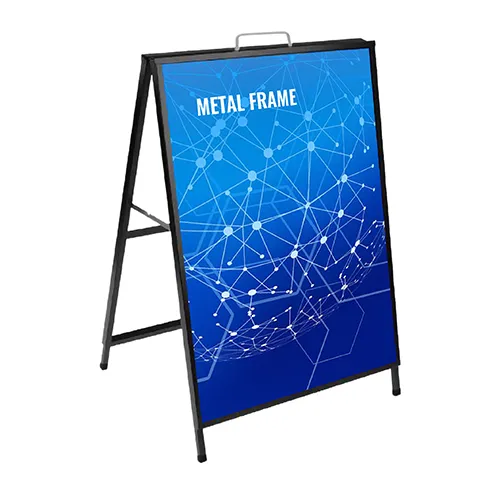 Metal A-frame Footpath Sign - Black 1