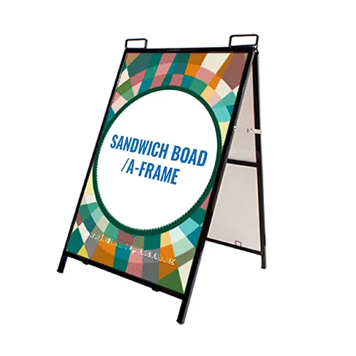 Metal A-frame Footpath Sign - Black 4