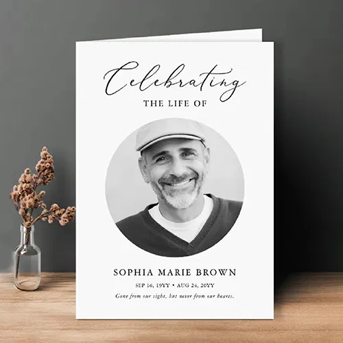 A4 Folded To DLE Funeral Brochure 4