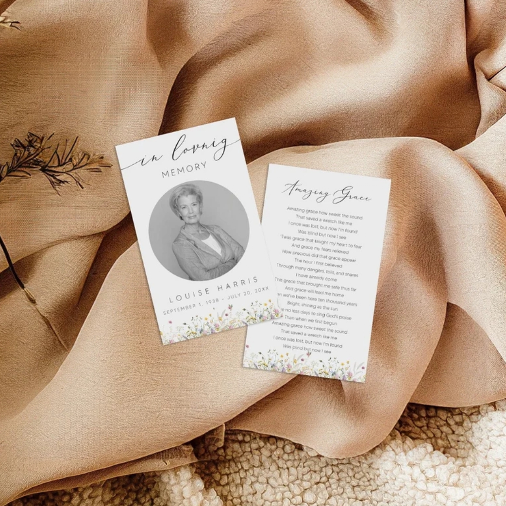 Double Sided Funeral Flyer