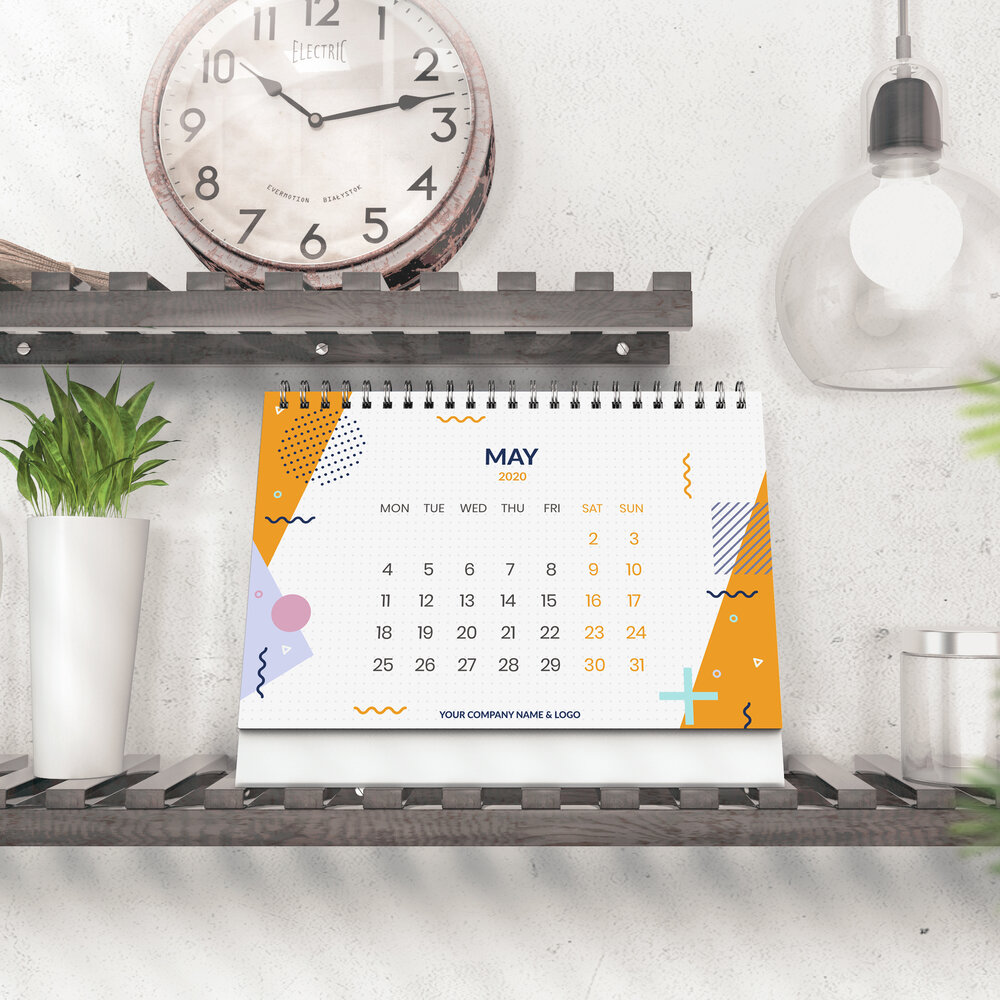Table Calendar Of 7 Leaves & Stand Table Calendar Of 7 Leaves & Stand