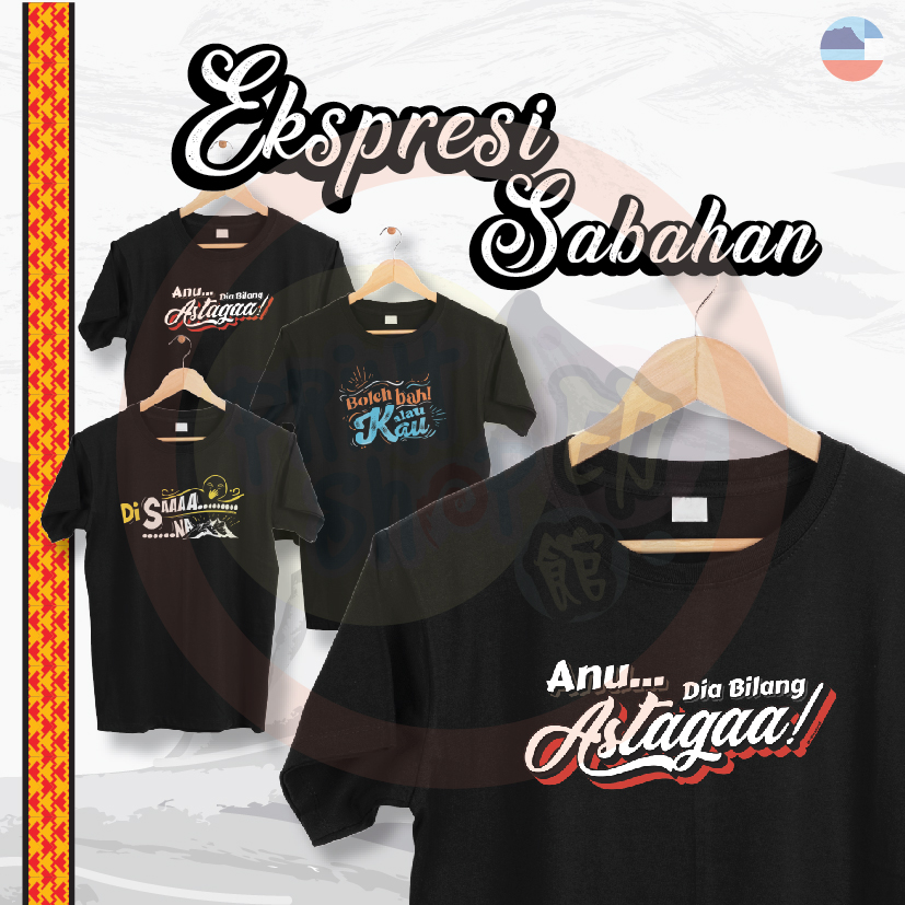 T-shirt Ekspresi Sabahan