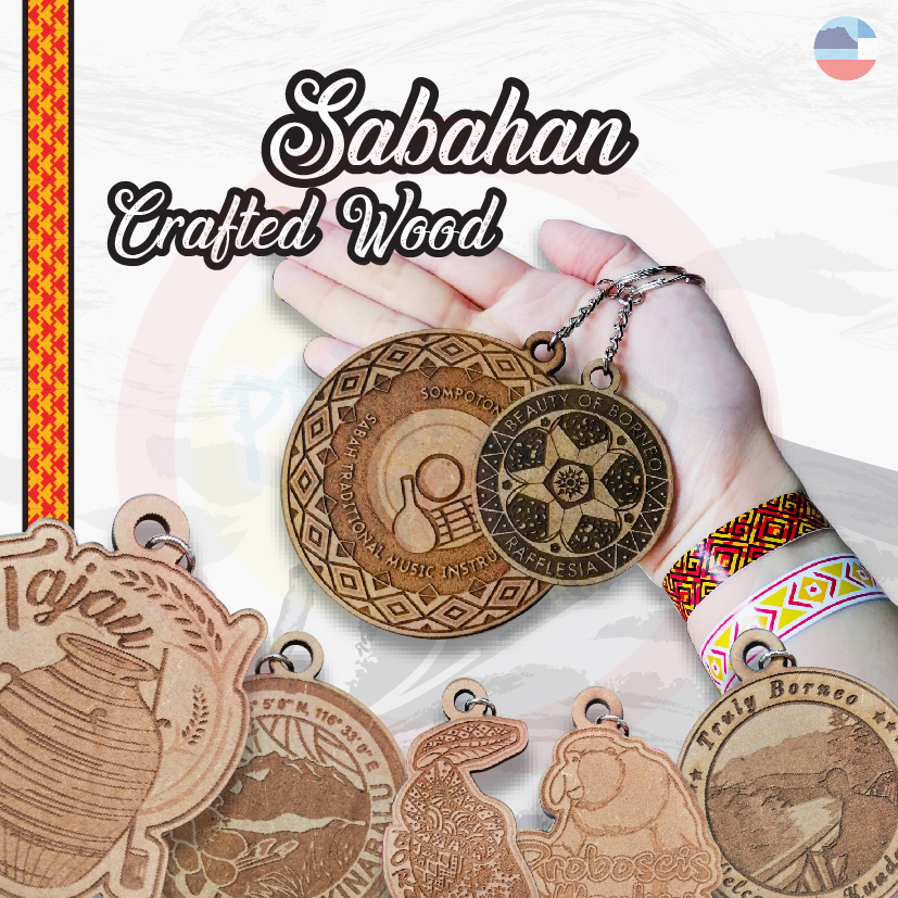 Sabah Crafted Wood Keychain (Small)