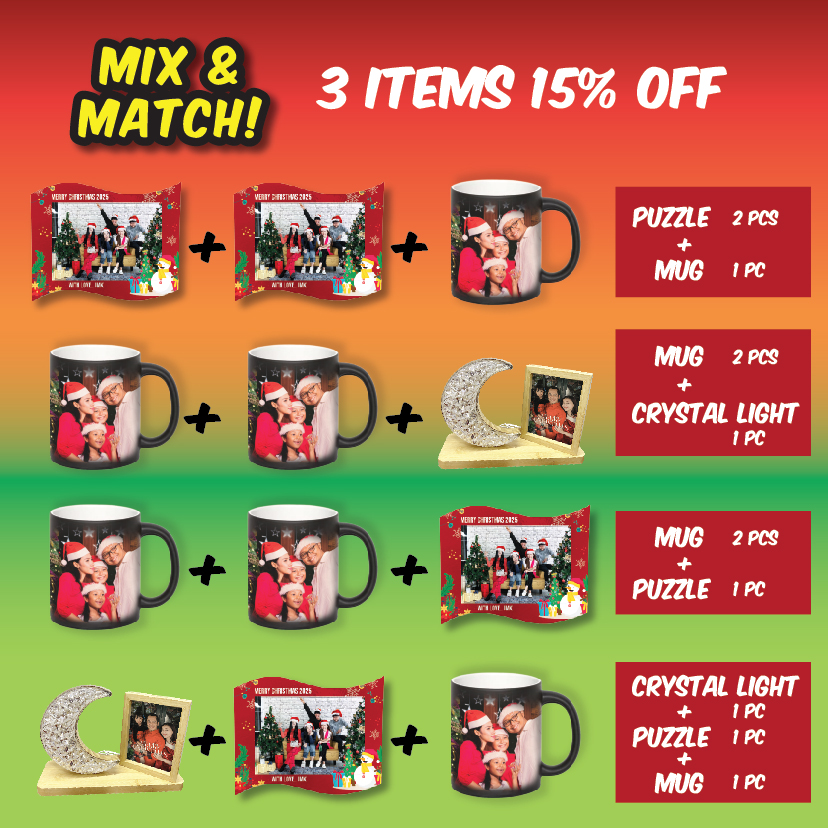 15% Off Mix & Match 3 items 10